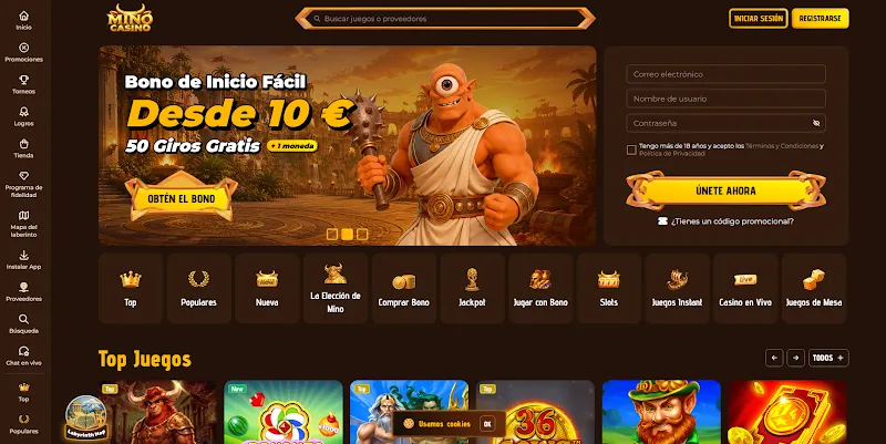 Mino Casino — programa VIP de siete niveles con cashback